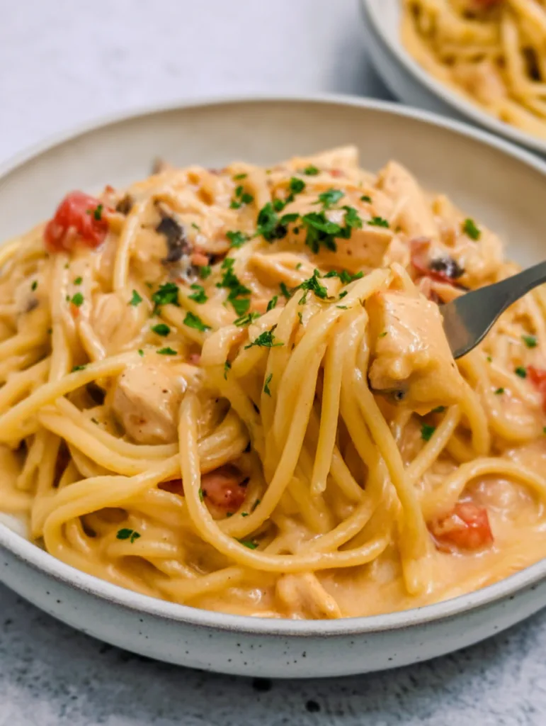 Classic Crockpot Chicken Spaghetti