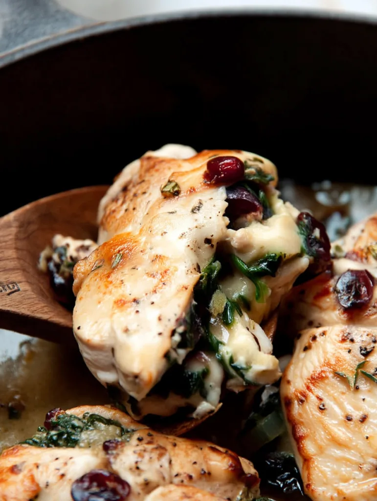 Cranberry and Brie Stuffed Chicken