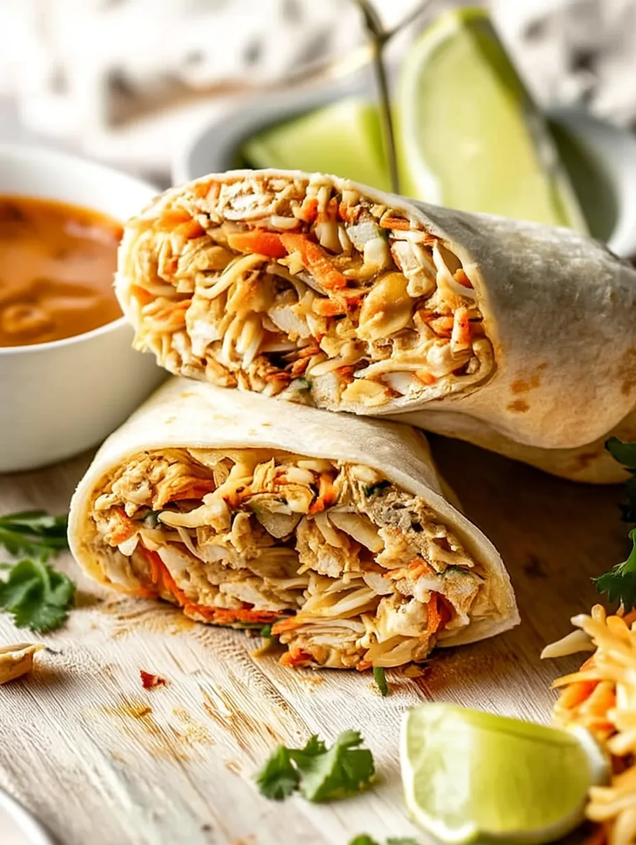 Thai Peanut Chicken Wrap