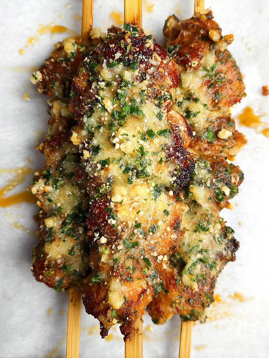 Garlic Parmesan Chicken Skewers