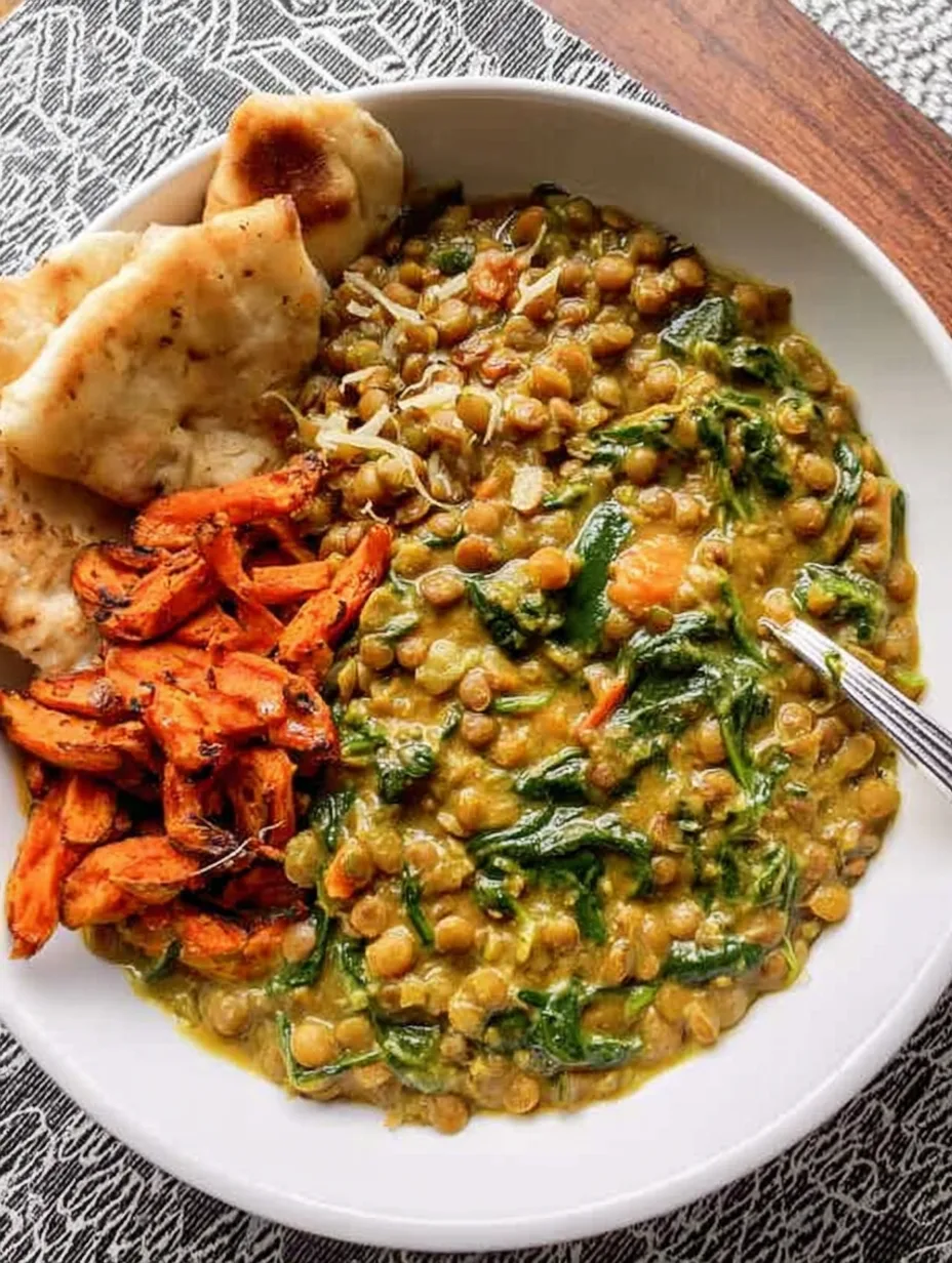 High-Protein Lentil & Spinach Curry