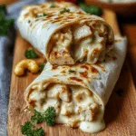 Quick and Easy Cheesy Garlic Chicken Wraps