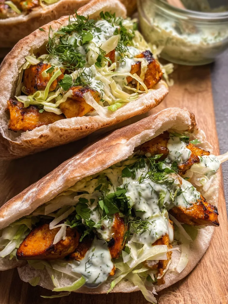 Sheet Pan Chicken Pitas with Herby Ranch