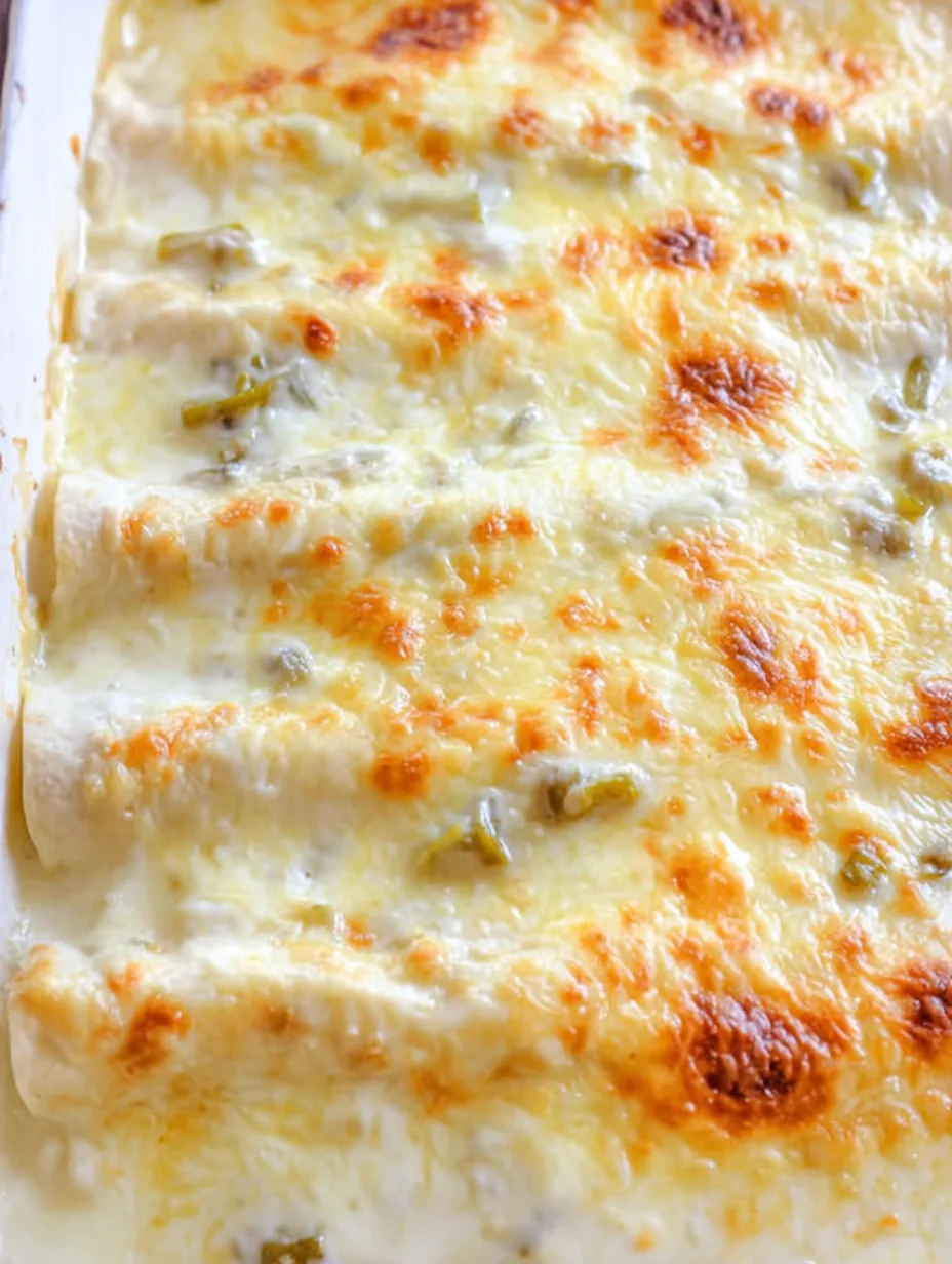 Easy White Chicken Enchiladas with Creamy White Sauce