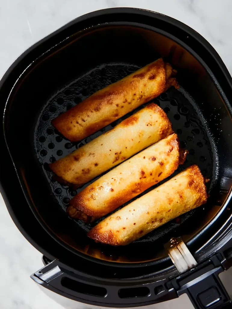 Crispy Air Fryer Chicken Taquitos