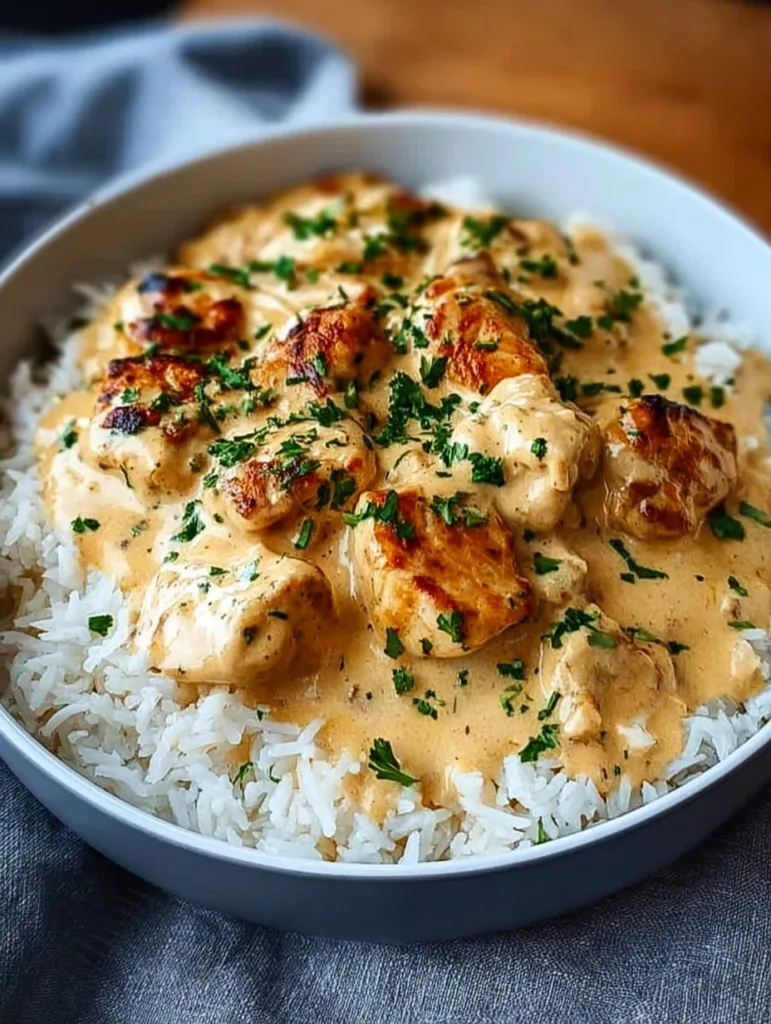 Creamy Smothered Chicken and Rice
