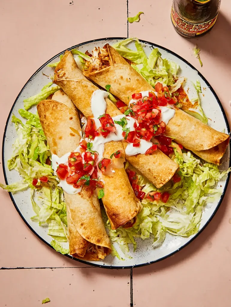 Crispy Air Fryer Chicken Taquitos