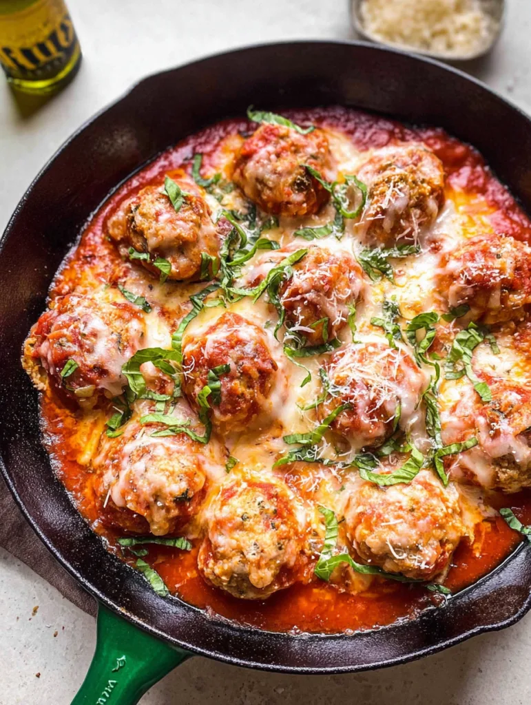 Ground Chicken Parmesan Meatballs
