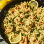 Quick Lemon Butter Shrimp Orzo