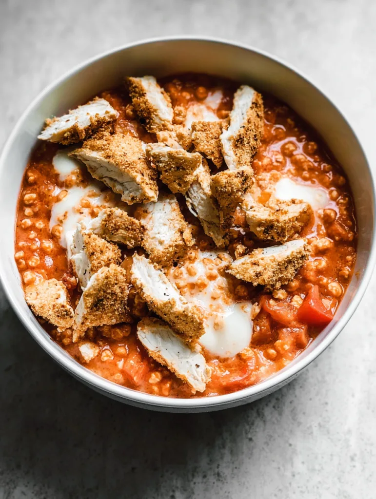 Cottage Cheese Chicken Parm Bowl