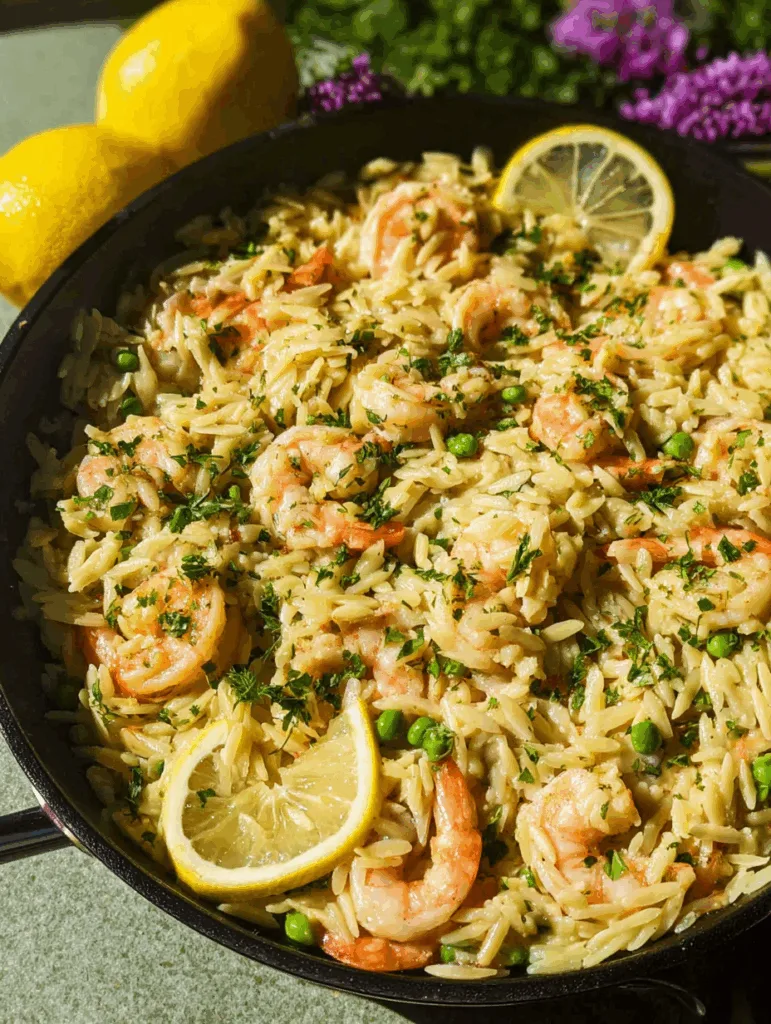 Quick Lemon Butter Shrimp Orzo
