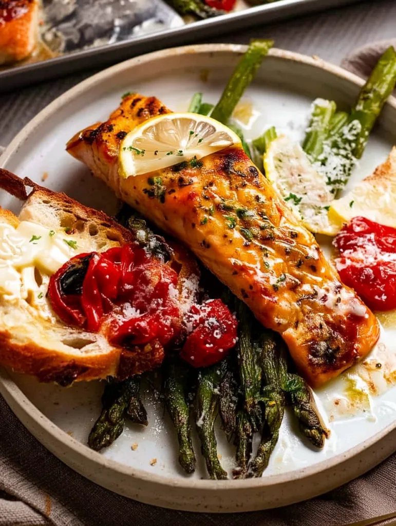High-Protein Lemon Garlic Salmon Bake