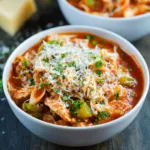 Chicken Parmesan Soup | Slow Cooker Recipe