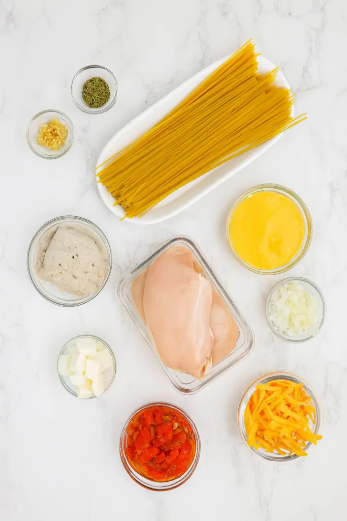 Classic Crockpot Chicken Spaghetti