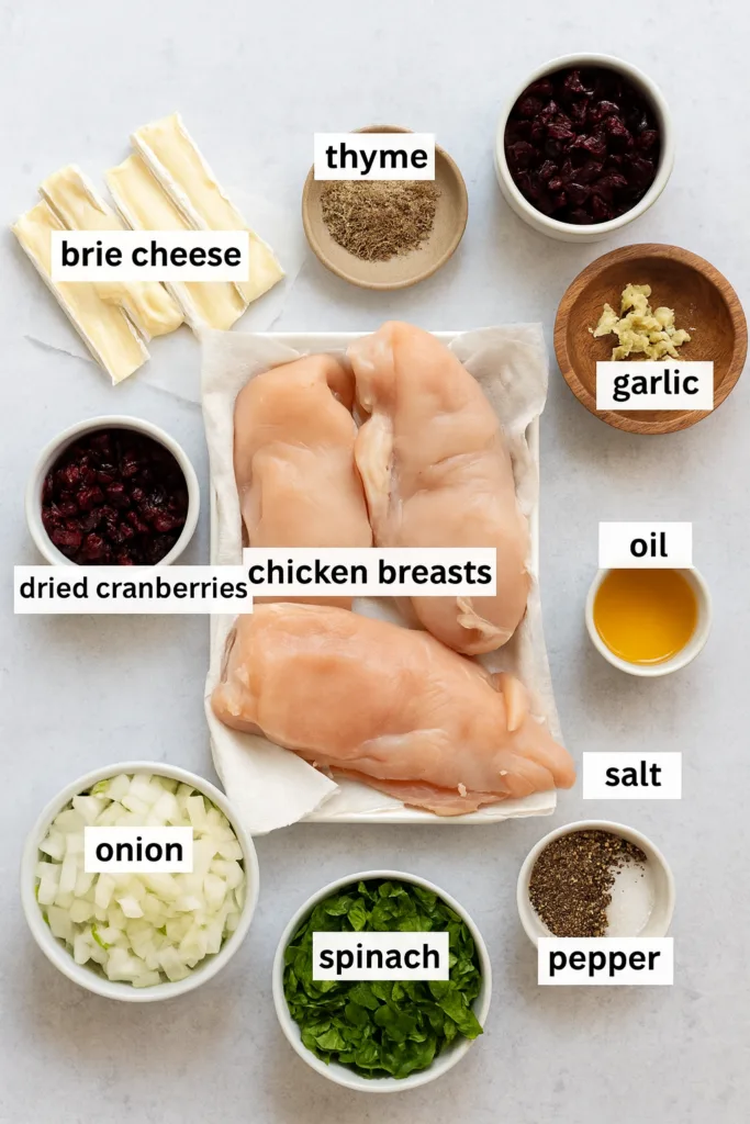 Cranberry and Brie Stuffed Chicken