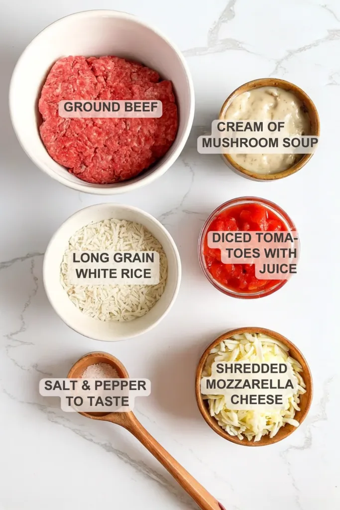 Cheesy Beef & Rice Casserole