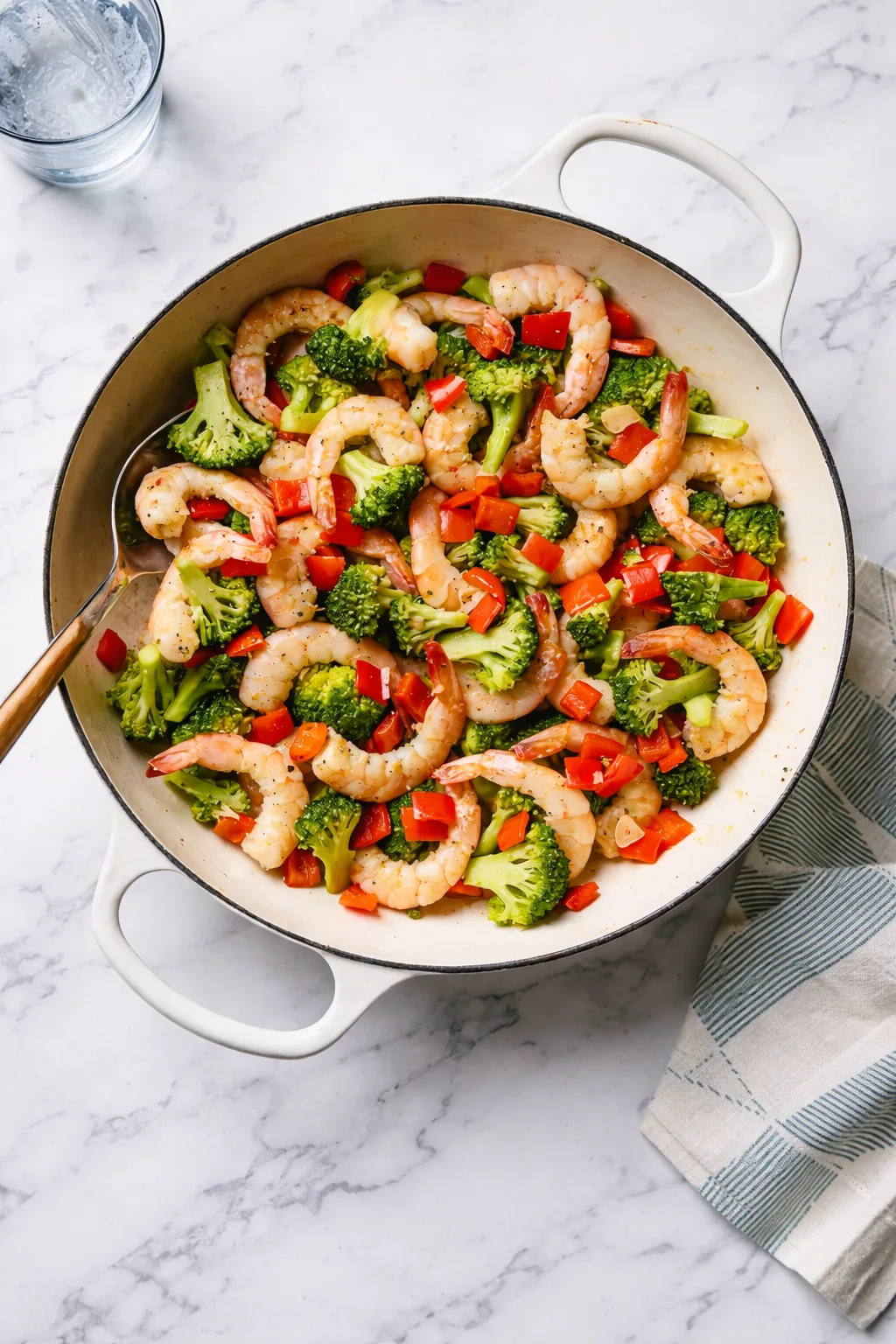 One-Pot Garlicky Shrimp & Broccoli