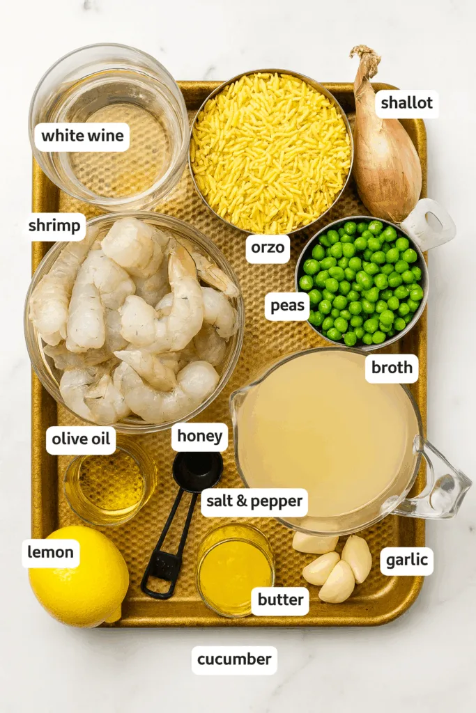 Quick Lemon Butter Shrimp Orzo