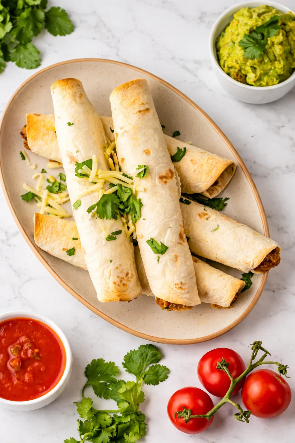 Cheesy Beef Flautas (or Beef Taquitos)