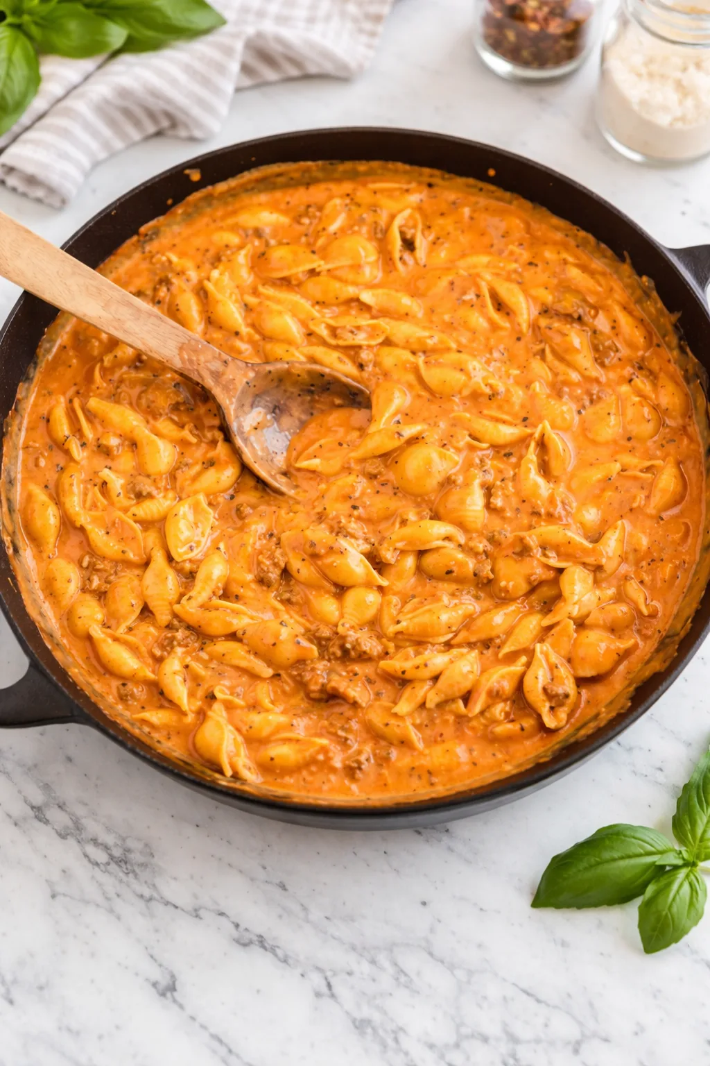 Creamy Beef and Shell