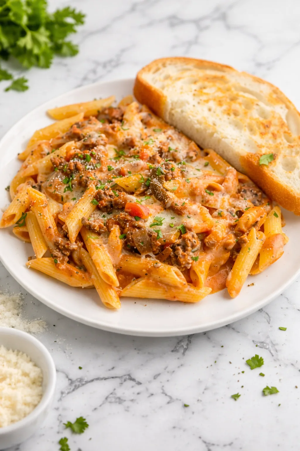 Creamy Rotel Pasta with Ground Beef