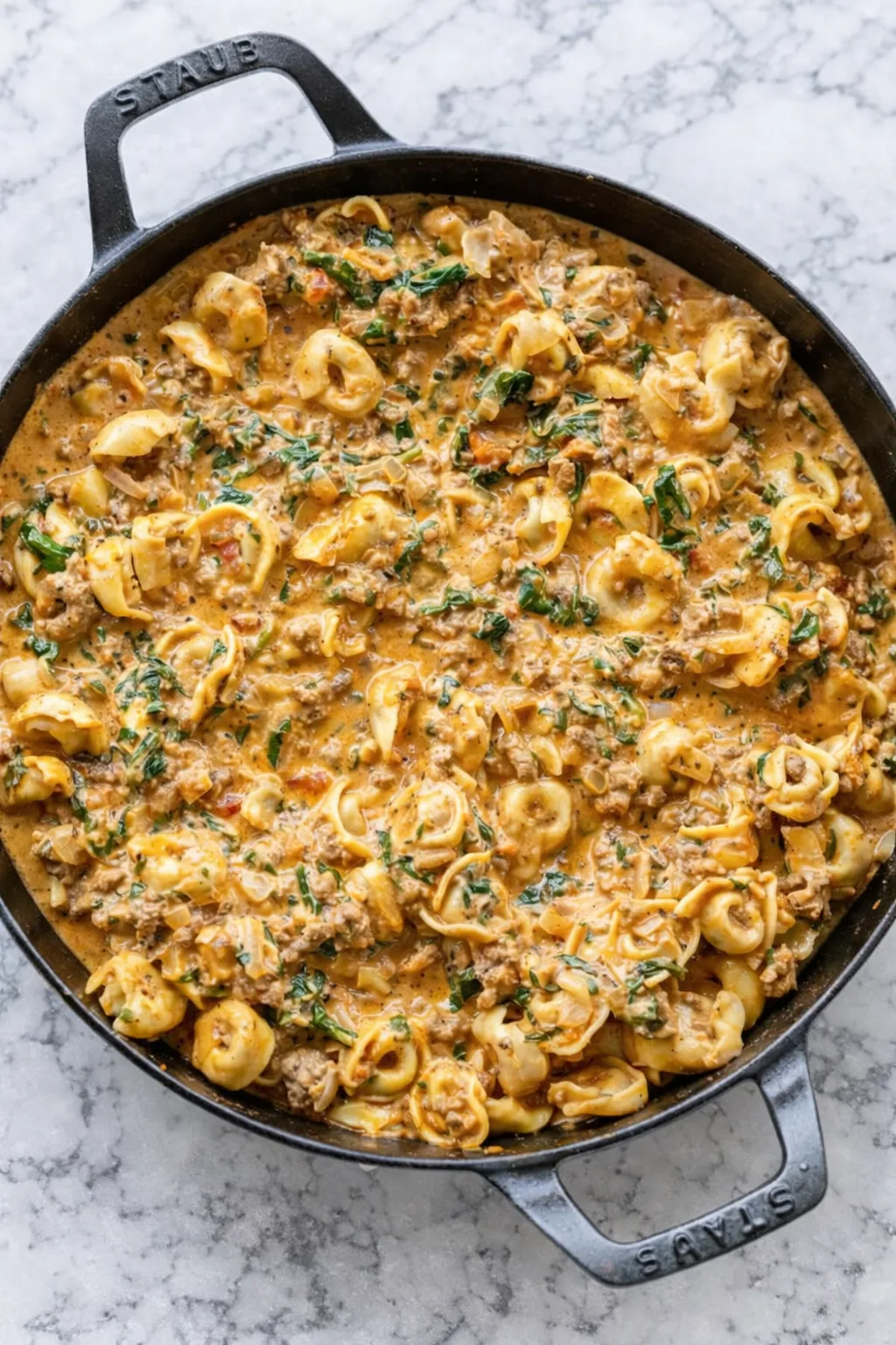 Creamy Spinach Tomato Tortellini Recipe