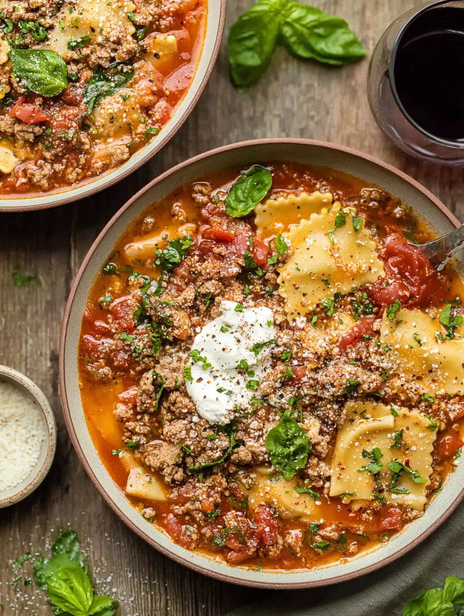 Healthy Turkey Lasagna Soup