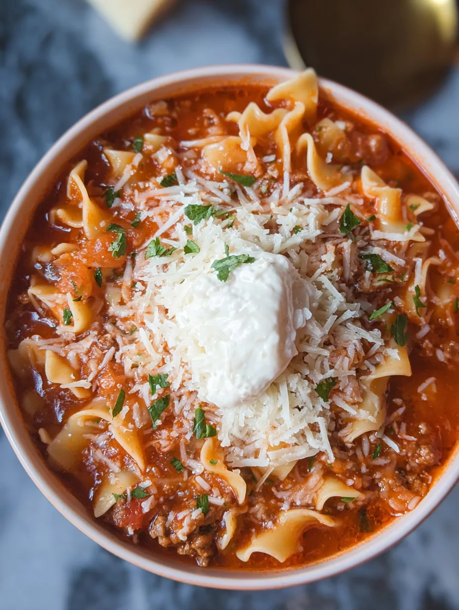High Protein Lasagna Soup