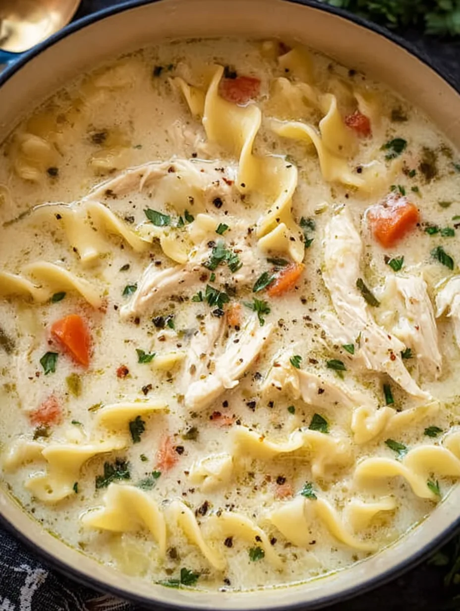 White Chicken Lasagna Soup