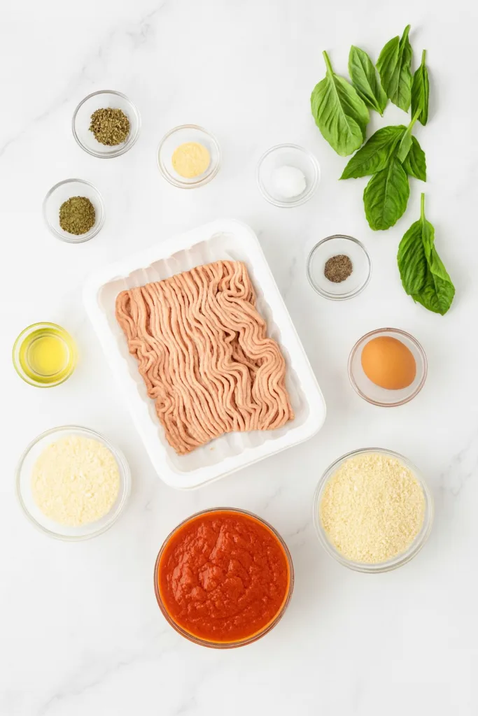 Ground Chicken Parmesan Meatballs