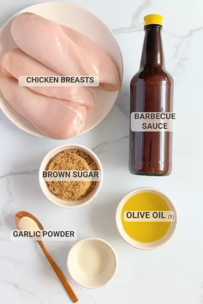 BBQ Sauce Crockpot Chicken