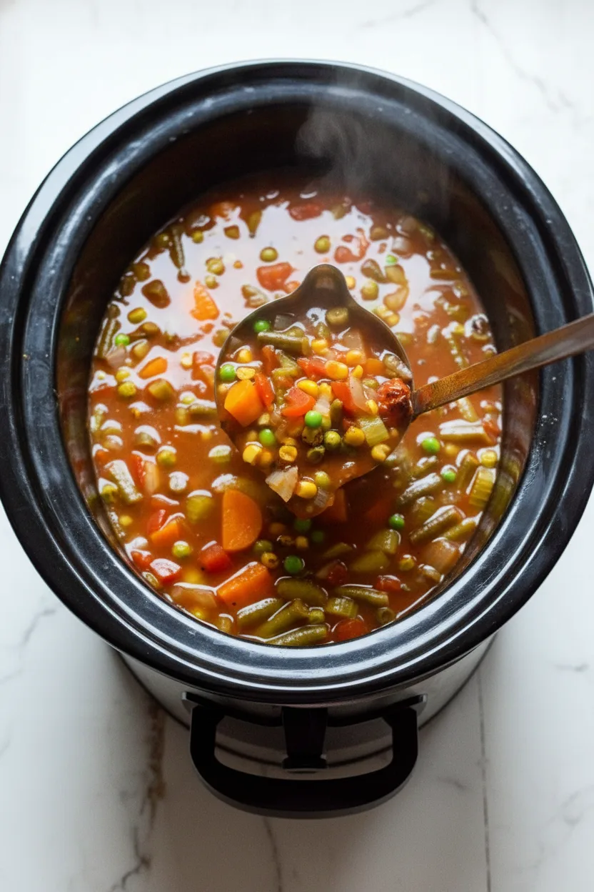 Slow Cooker Vegetable Soup Recipe
