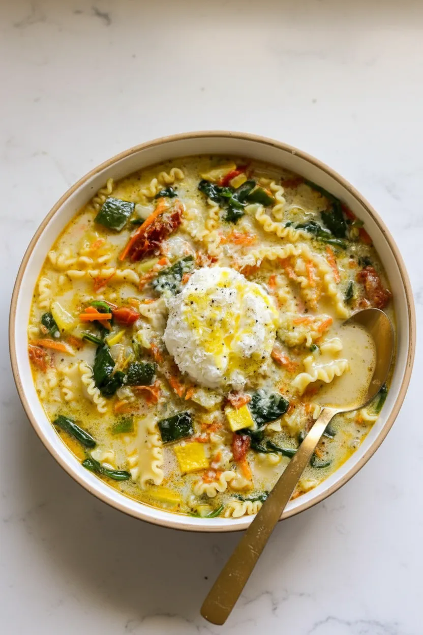 Vegetable-Forward Lasagna Soup