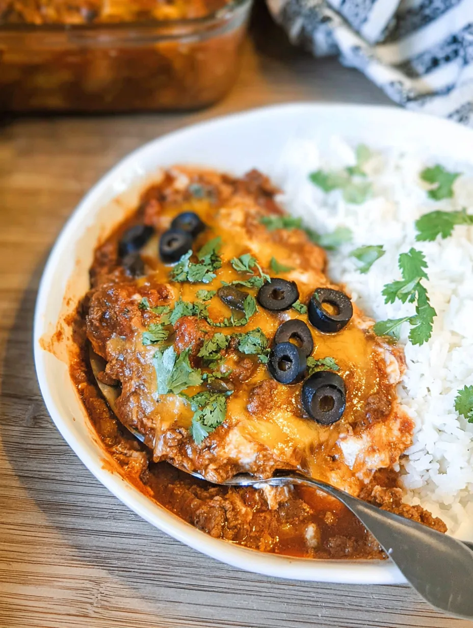 Ground Beef Enchilada Casserole (Crockpot)