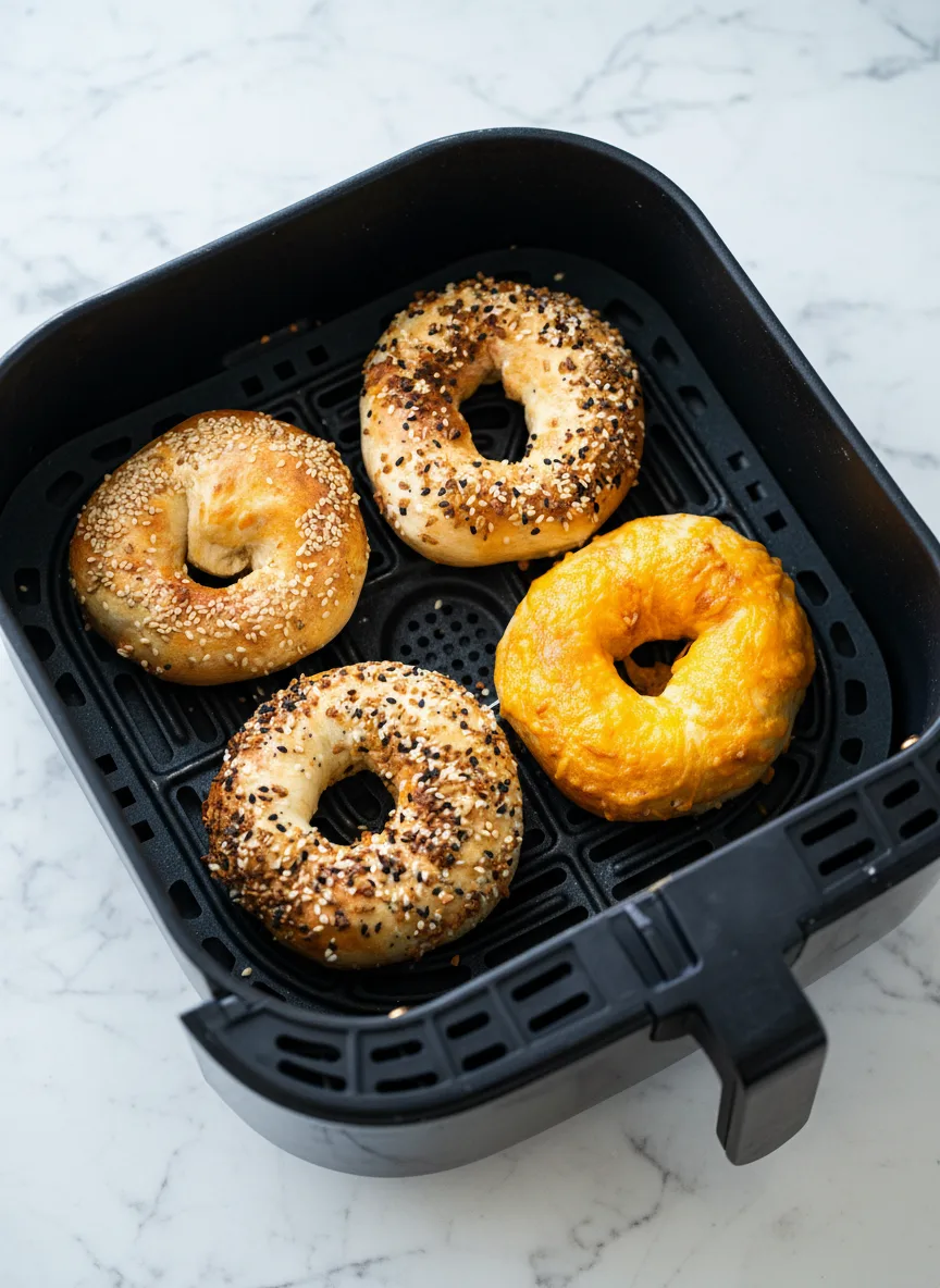 15 Minute Air Fryer Bagels