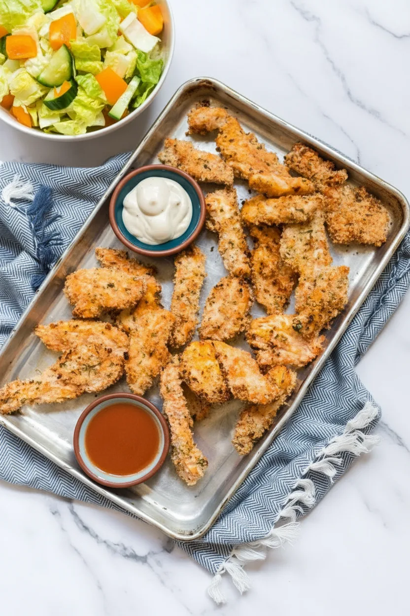 Buffalo Ranch Baked Chicken Strips
