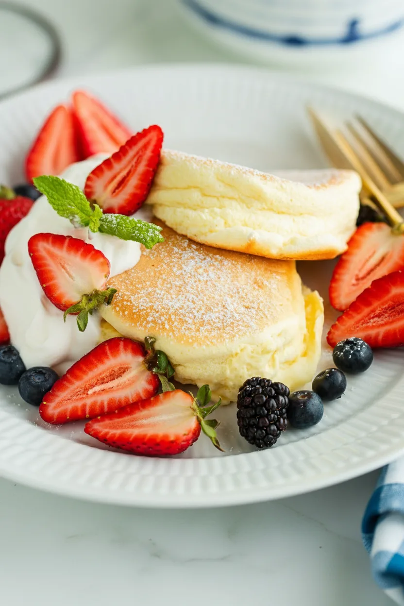 Fluffy Japanese Soufflé Pancakes