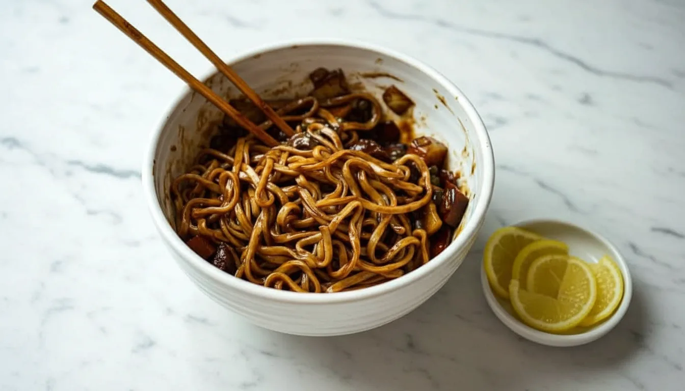 Korean Black Bean Noodles (Jjajangmyeon) Recipe