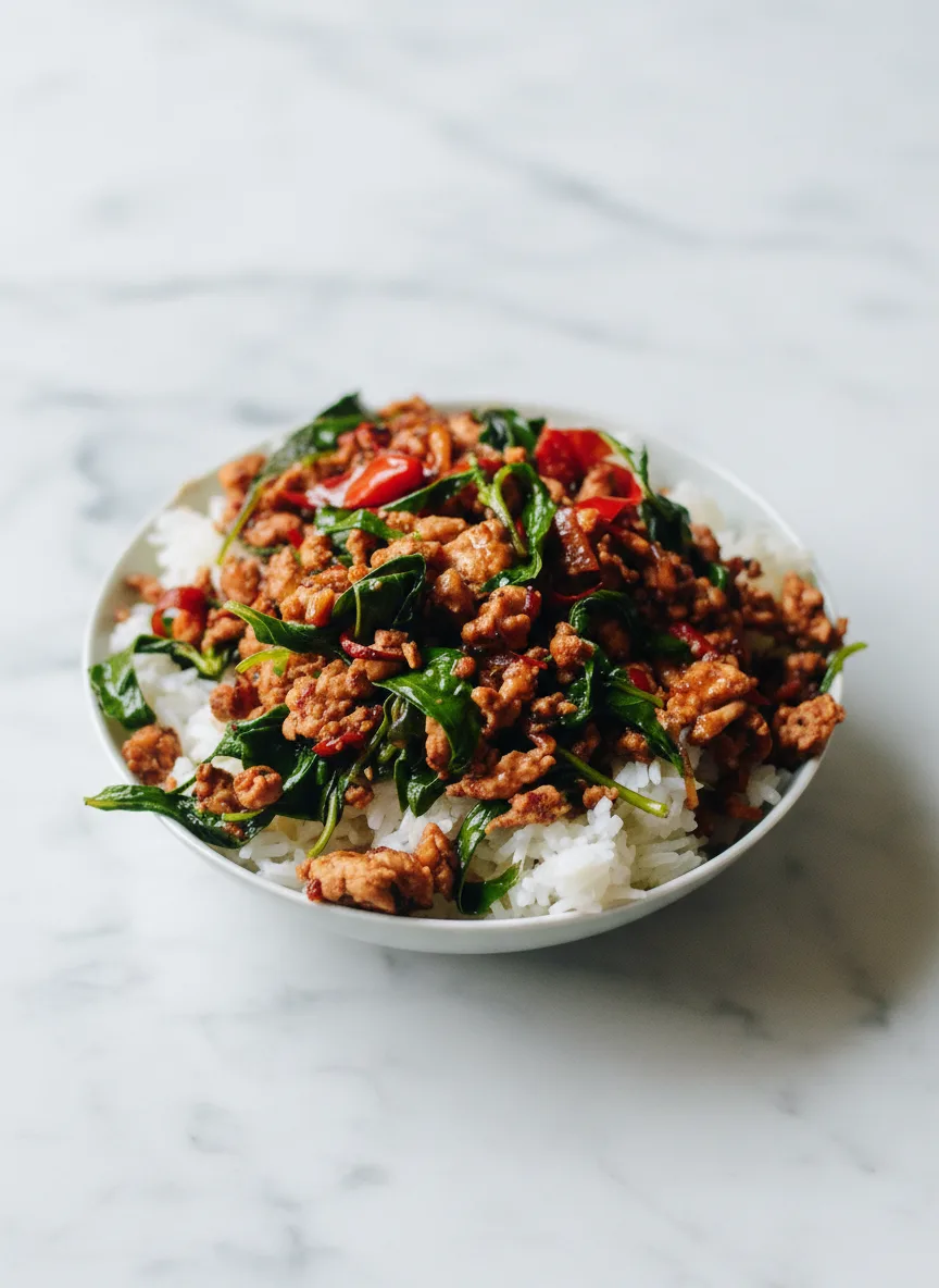 Quick Thai Basil Chicken – Spicy 20-Minute Meal