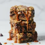 Salted Caramel Chocolate Chip Oat Cookie Bars