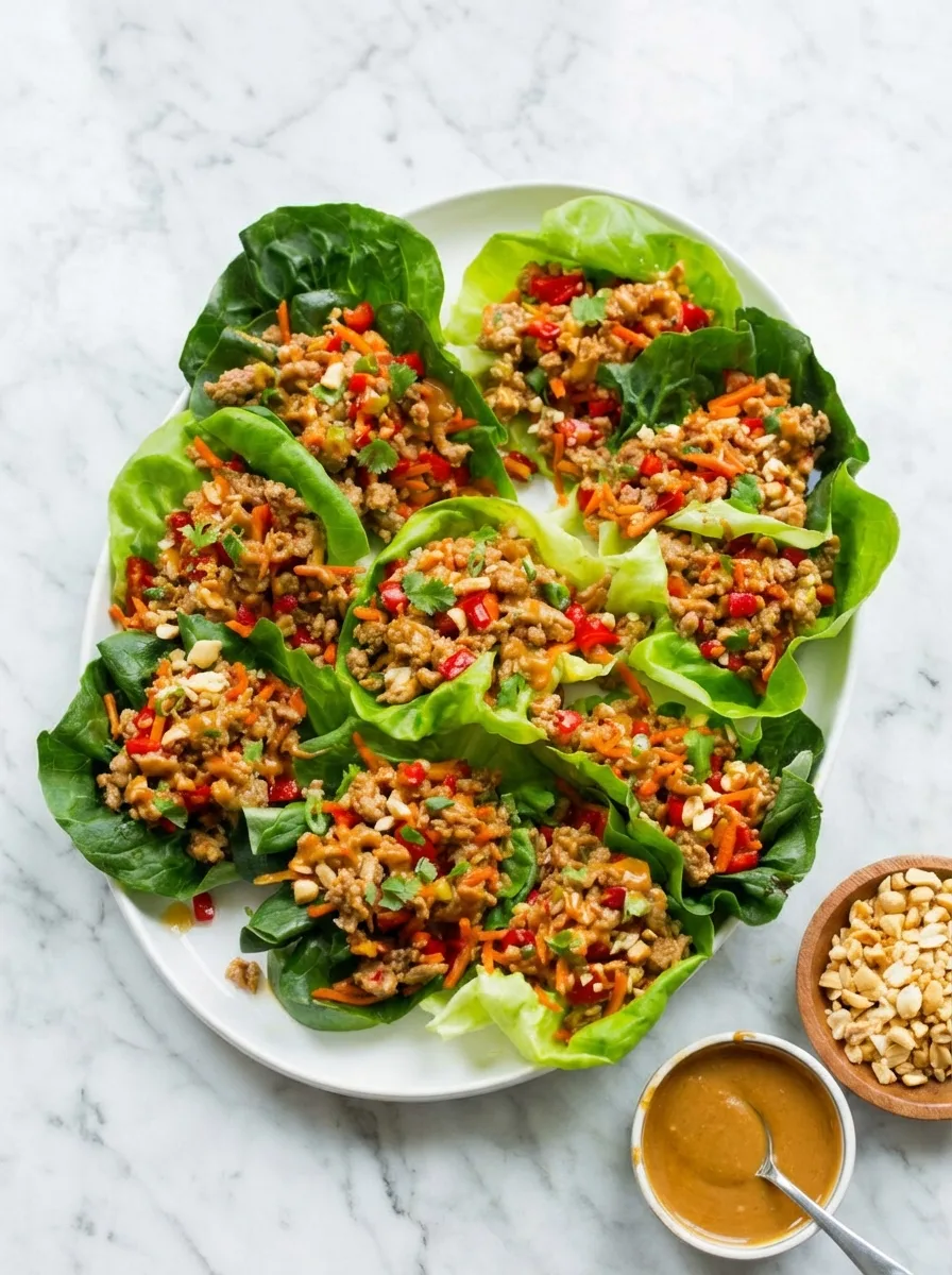 Thai Chicken Lettuce Wraps
