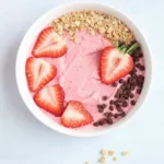 Thick Strawberry Smoothie Bowl (High Protein Breakfast)