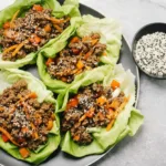 Asian-Style Ground Beef Lettuce Wraps