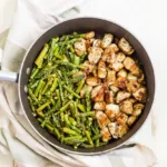 Baked Chicken Bites Recipe with Asparagus