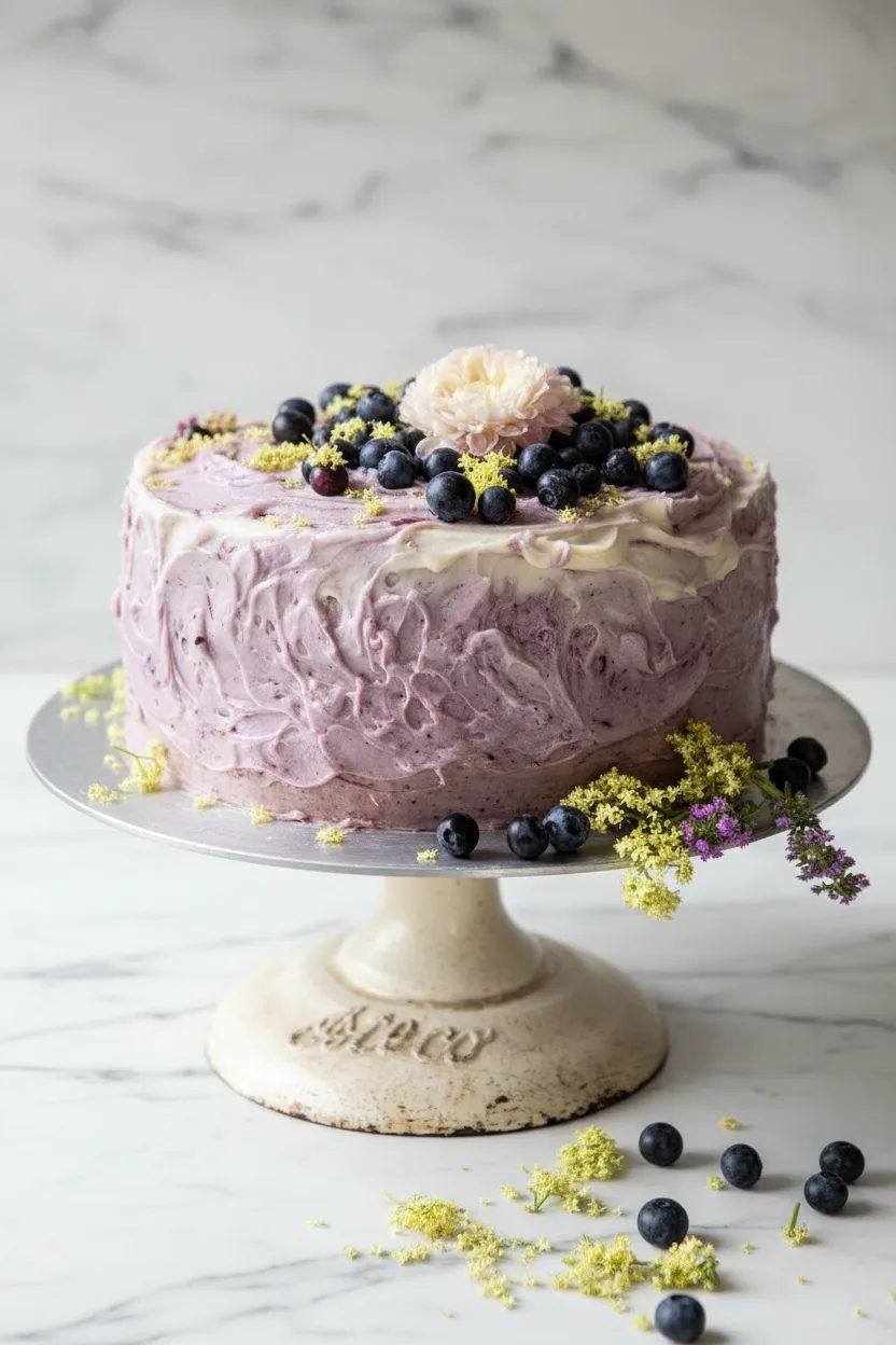 Blueberry Lemon Layer Cake with Fresh Citrus