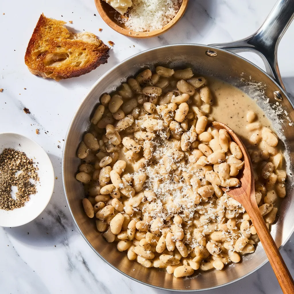 Cacio E Pepe White Beans Skillet
