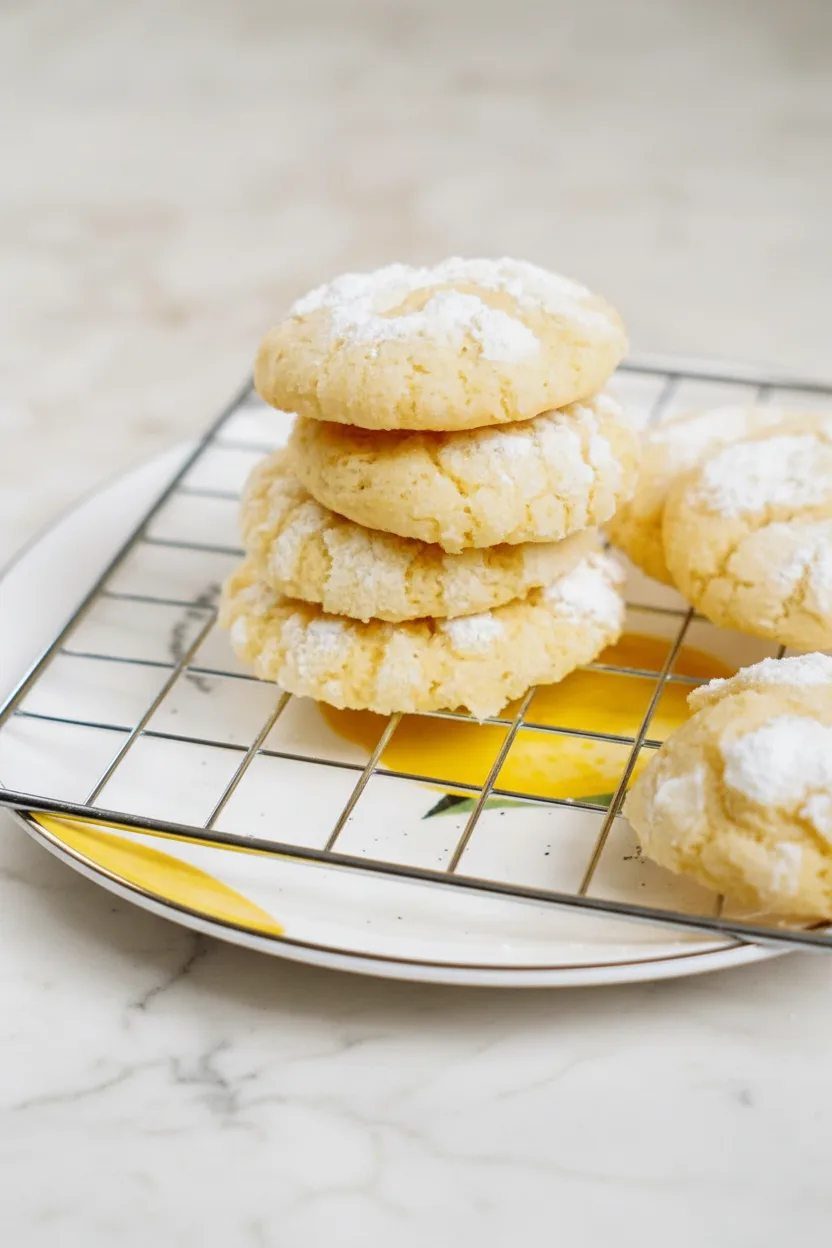 Chewy Lemon Crinkle Cookies