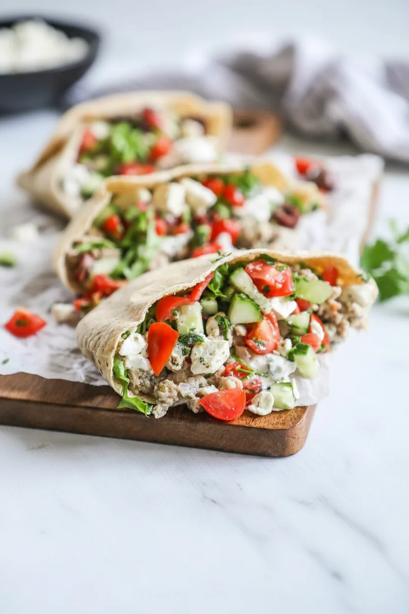 Chicken Pita with Herb Ranch Slaw