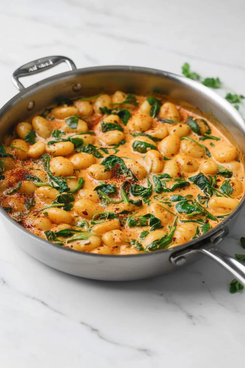 Creamy Gnocchi with Spinach and Feta