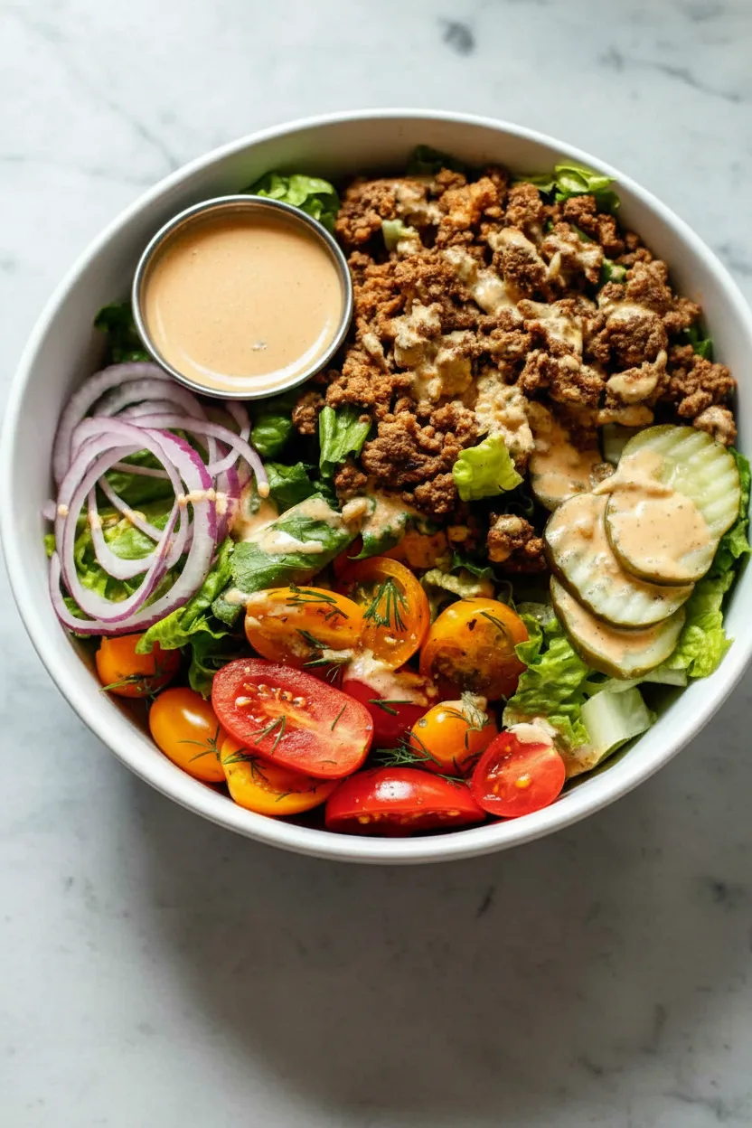 Healthy Burger Bowls with Special Sauce